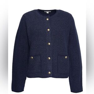 Barbour Celeste Wool Blend Cardigan navy usa12